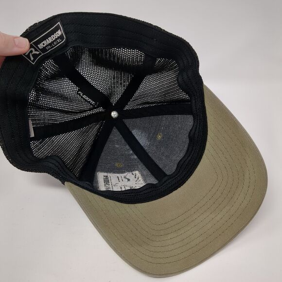 Hawktech Fitted Mesh Back Trucker Hat Brown L/XL Colorblock Richardson - Picture 6 of 9